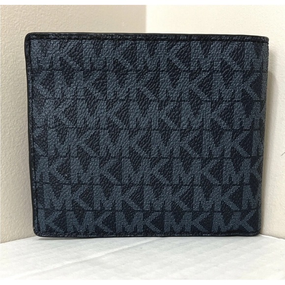 New Michael Kors Cooper Men's Billfold Wallet Admiral / Denim multi - Picture 3 of 5